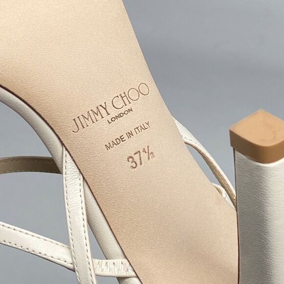 Jimmy Choo Meira Crystal Embellished Nappa Sandal size 37.5 - Picture 15 of 15